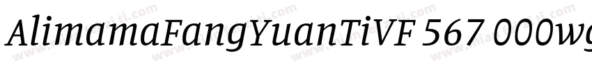 AlimamaFangYuanTiVF 567 000wght  3字体转换